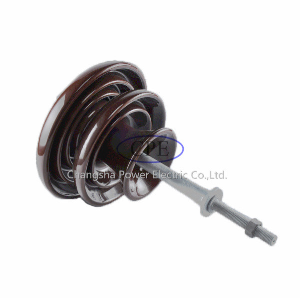 বিতরণ লাইনগুলির জন্য 33kv P-33-Y ব্রাউন চীনামাটির বাসন পিন ইনসুলেটর