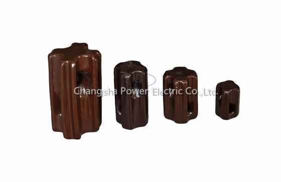 পরিষ্কার স্ট্রেন ইনসুলেটর 89KN ANSI 54-4 চীনামাটির বাসন স্ট্রেন ইনসুলেটর বাদামী বা ধূসর