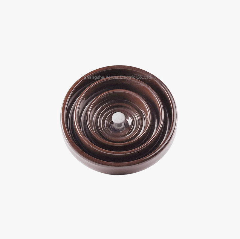 উচ্চ ভোল্টেজ সাসপেনশন টাইপ ইনসুলেটর ANSI স্ট্যান্ডার্ড ব্রাউন কালার 90kN